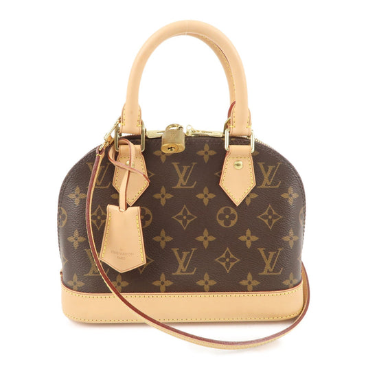 Louis Vuitton Monogram Alma BB 2Way Hand Bag Brown M53152