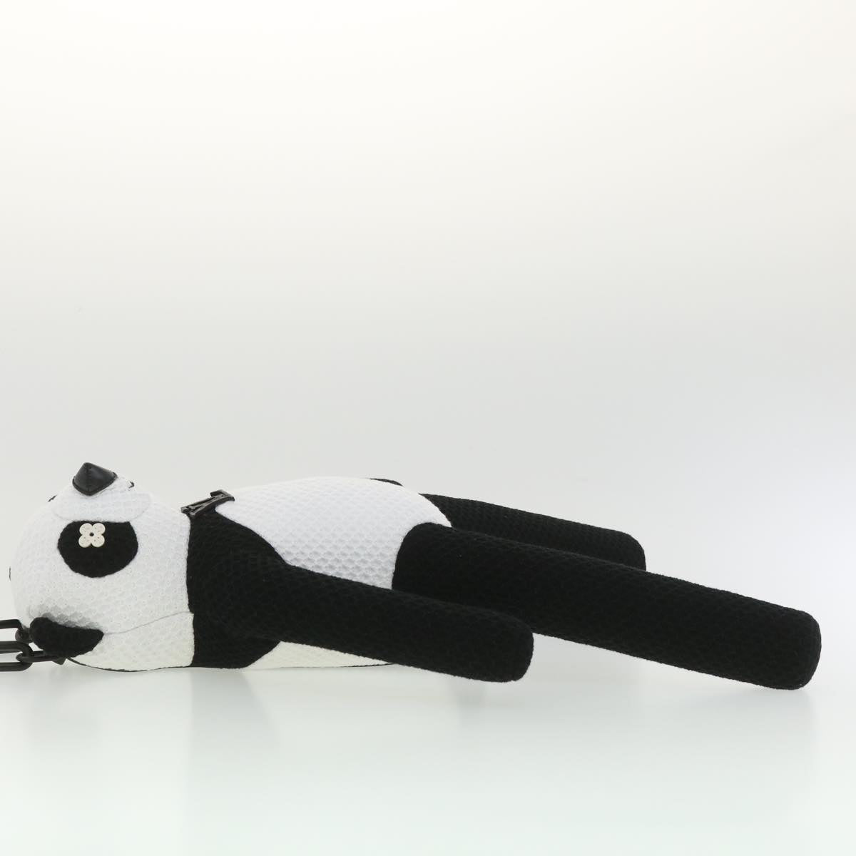 LOUIS VUITTON LV Friend Panda Bear Shoulder Bag cotton Black White M57414 37880A