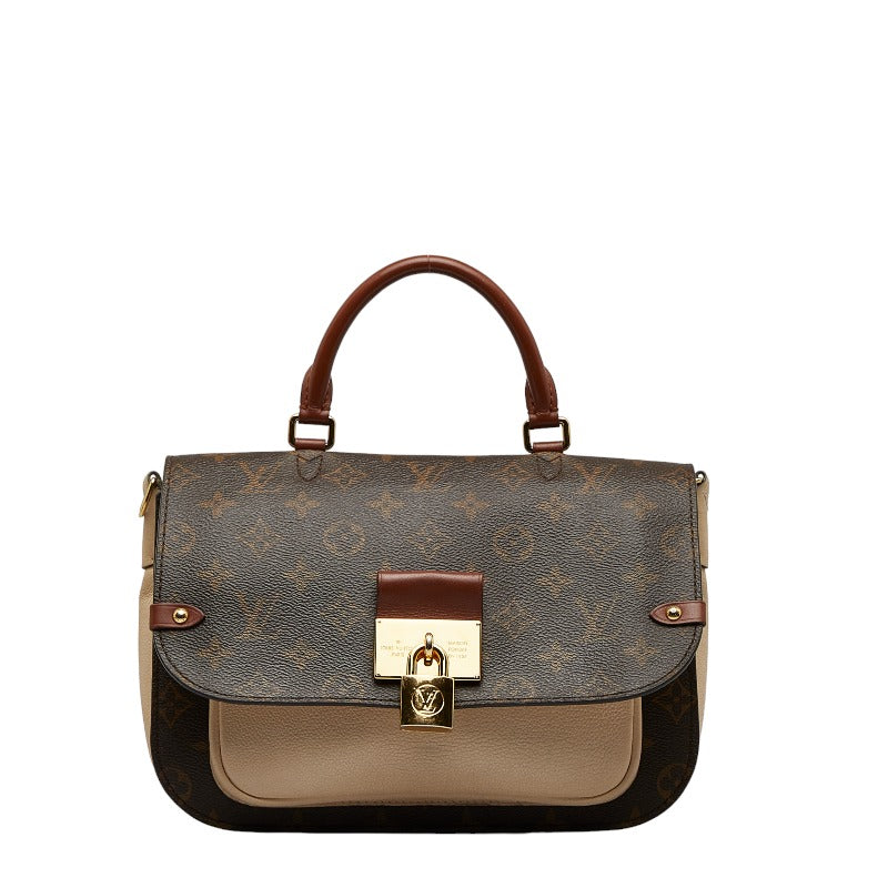 Louis Vuitton Monogram Vocal Handbag 2WAY M44353 Brown White Leather Louis Vuitton
