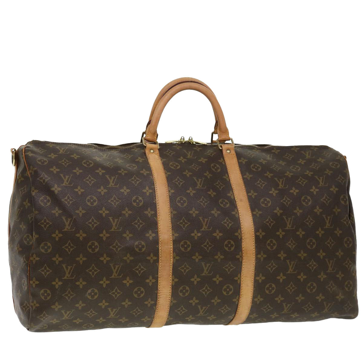 LOUIS VUITTON Monogram Keepall Bandouliere 60 Boston Bag M41412 LV 38416