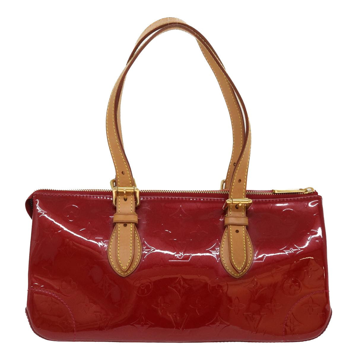 LOUIS VUITTON Monogram Vernis Rosewood Avenue Hand Bag Red M93507 LV 39586