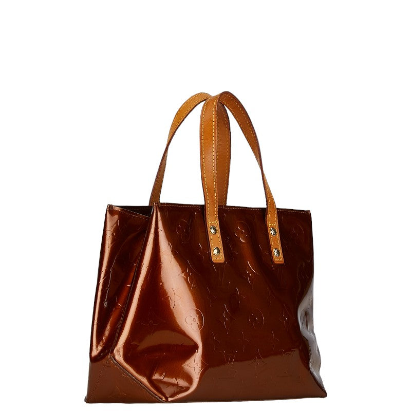 Louis Vuitton Monogram Vernis Reed PM Handbag M91146 Bronze Brown Patent Leather Louis Vuitton