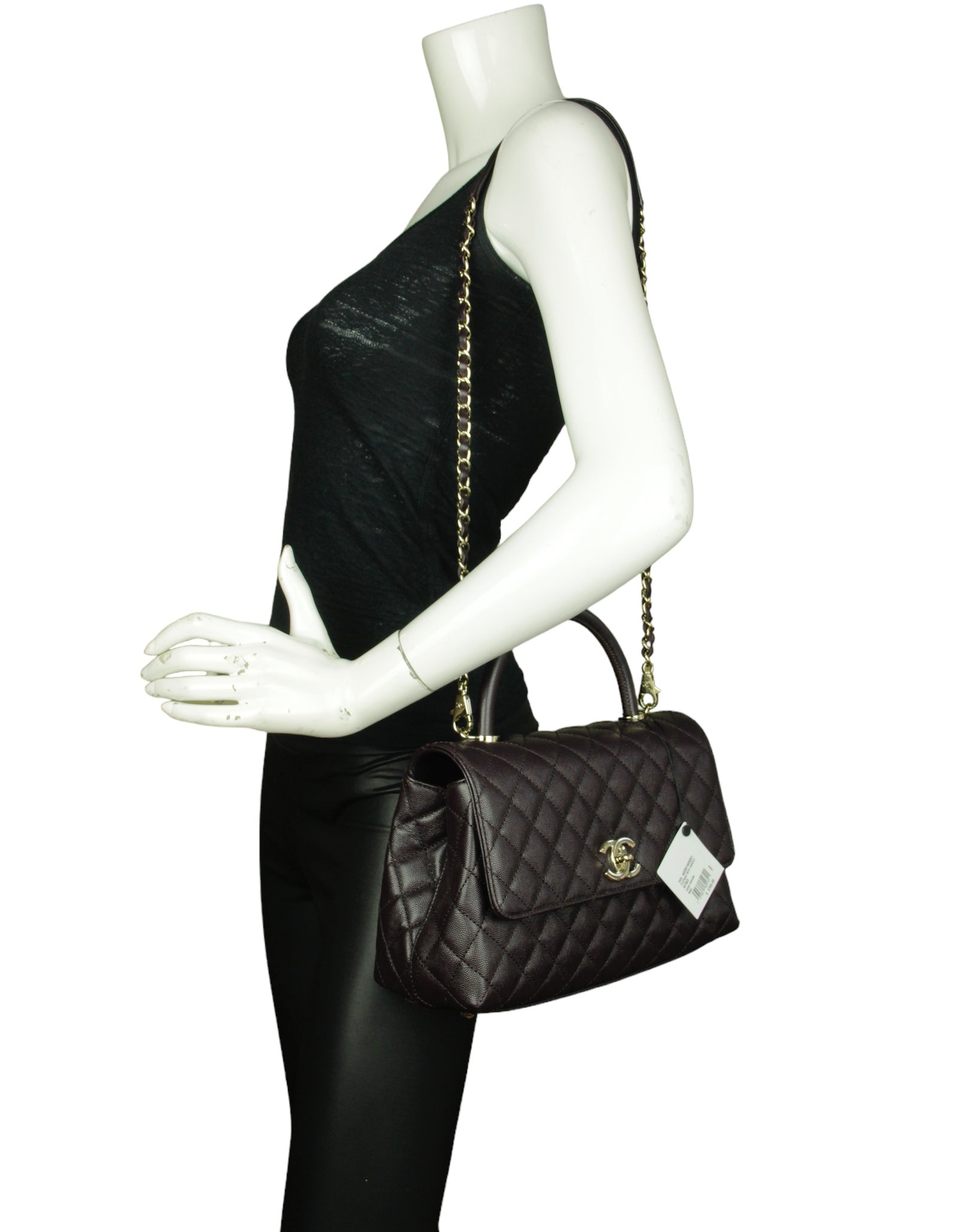 Chanel 2024 Brown Caviar Small Coco Flap Bag - Rovelle Bags