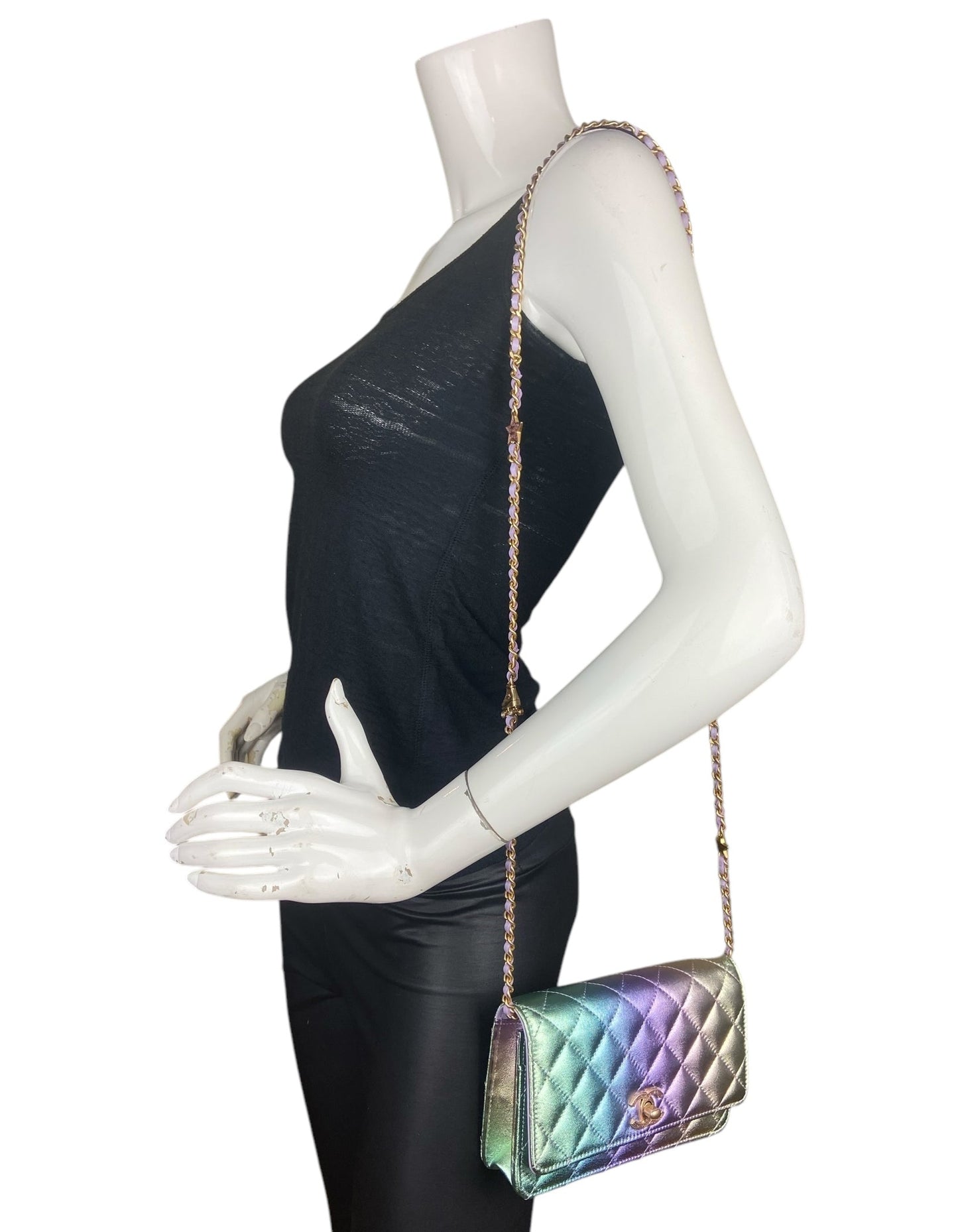 Chanel '24C Metallic Ombre Leather Wallet Crossbody Bag - Rovelle Bags
