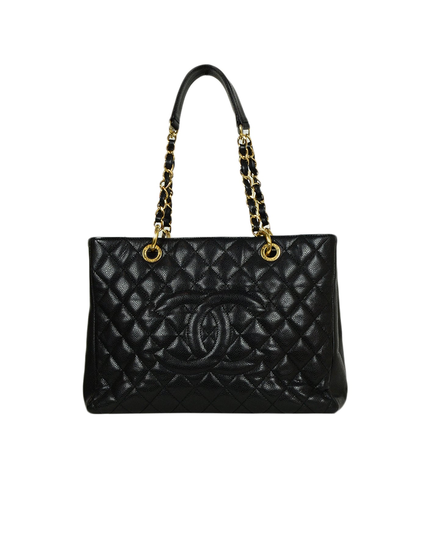 Chanel 2010-2011 Black Caviar Leather Quilted Tote Bag - Rovelle Bags