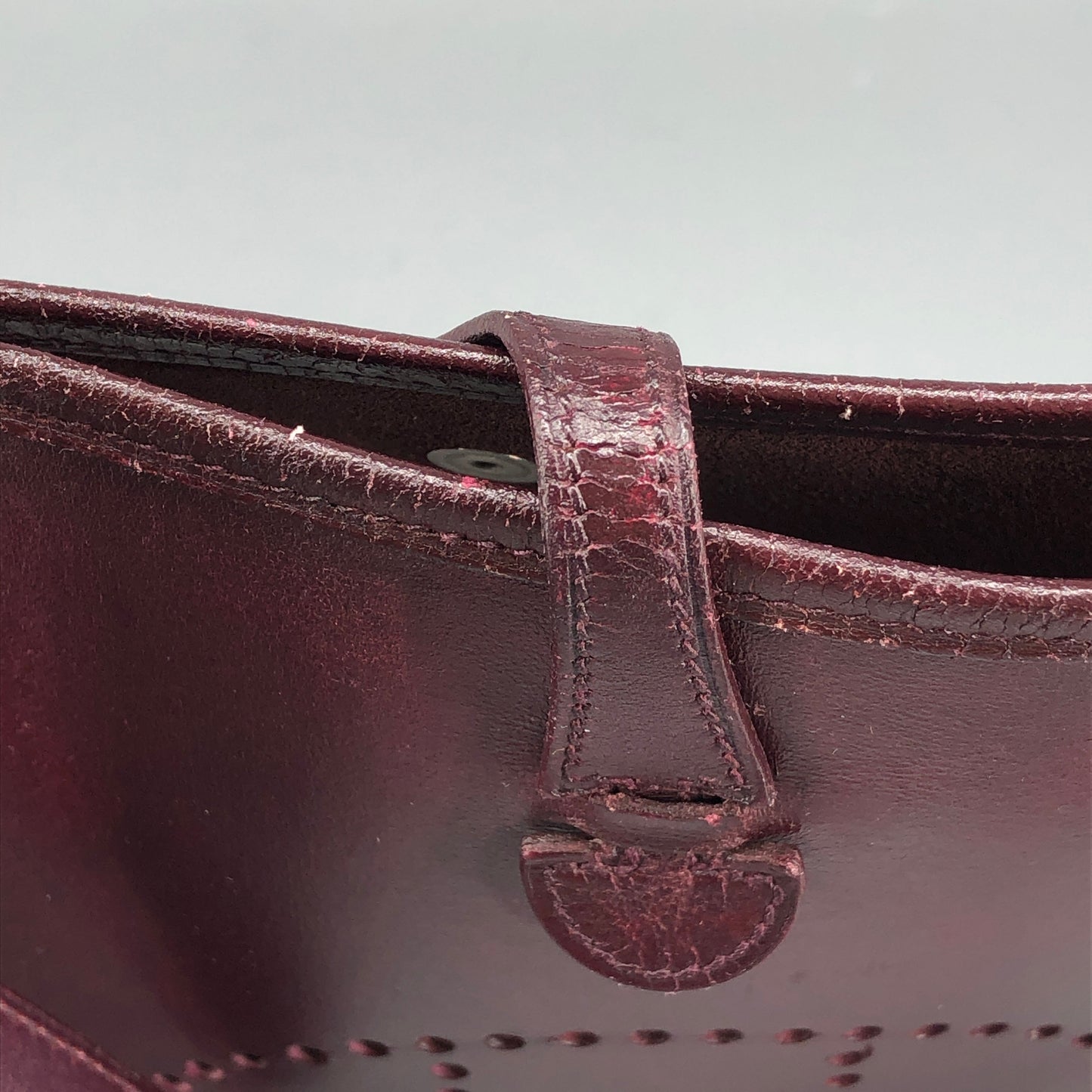 Hermes TPM Mini Evelyne I Bag Dark Red Box Calf Year 2002
