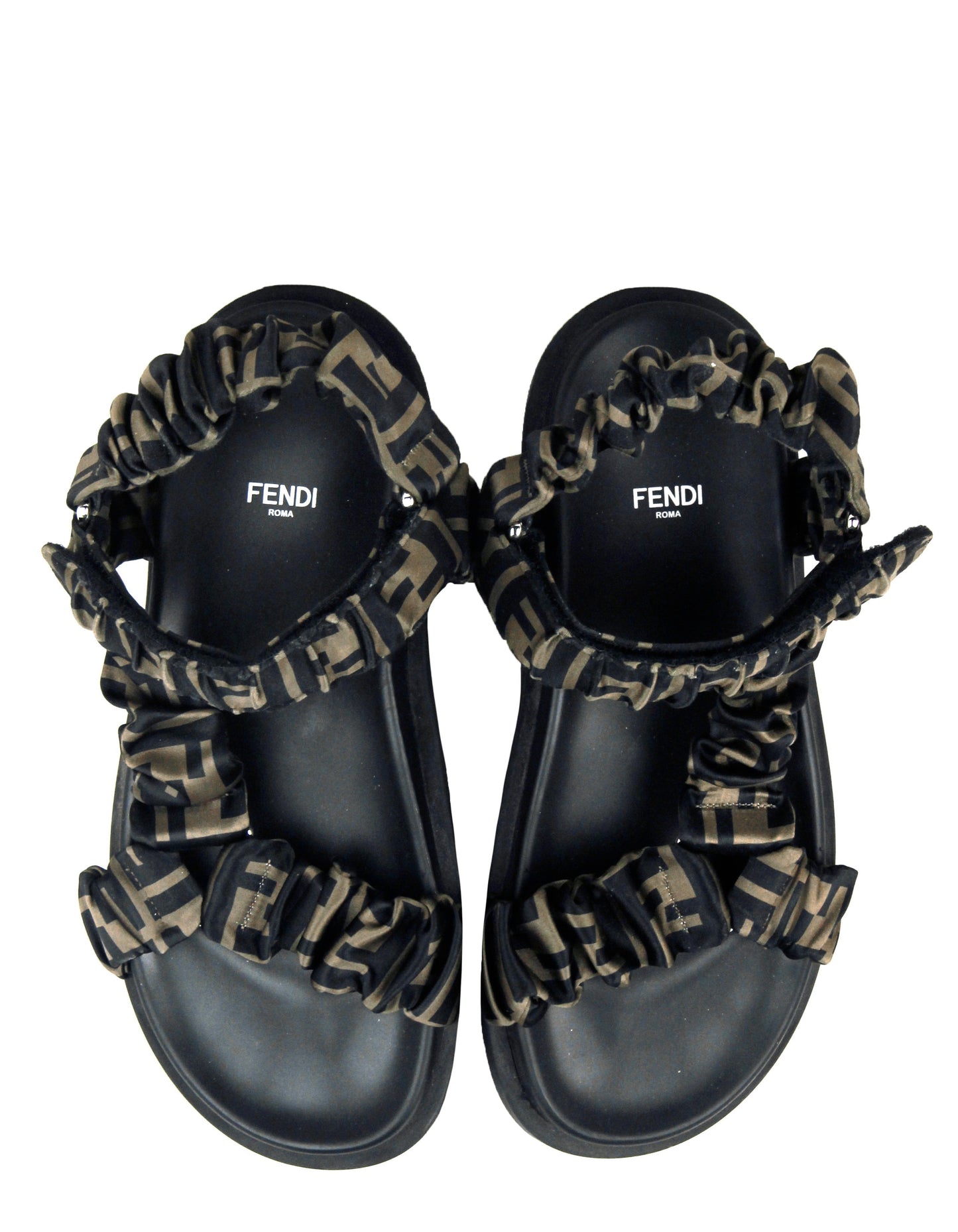 Fendi Satin Ruched Fendi Feel Sandals sz 39.5