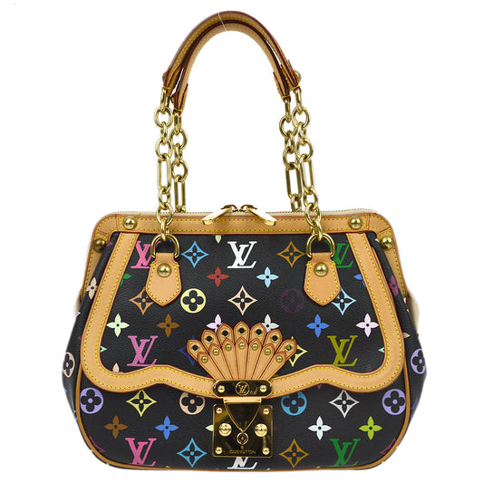 Louis Vuitton 2007 Black Monogram Multicolor Gracie MM M92591