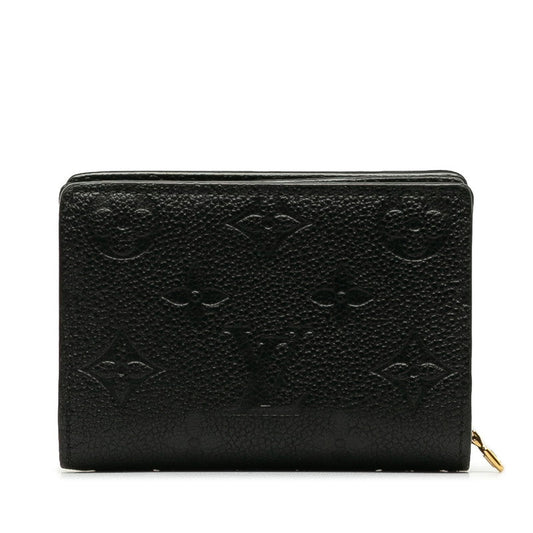LOUIS VUITTON Louis Vuitton Monogram Amplant M80151 Double Folded Wallet Carf/Leather Noir Black Fold