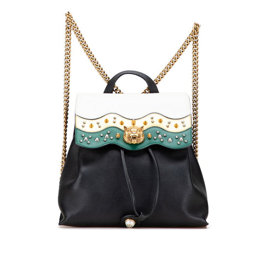 Gucci AnimaliÃ© Tiger Head Leather Backpack