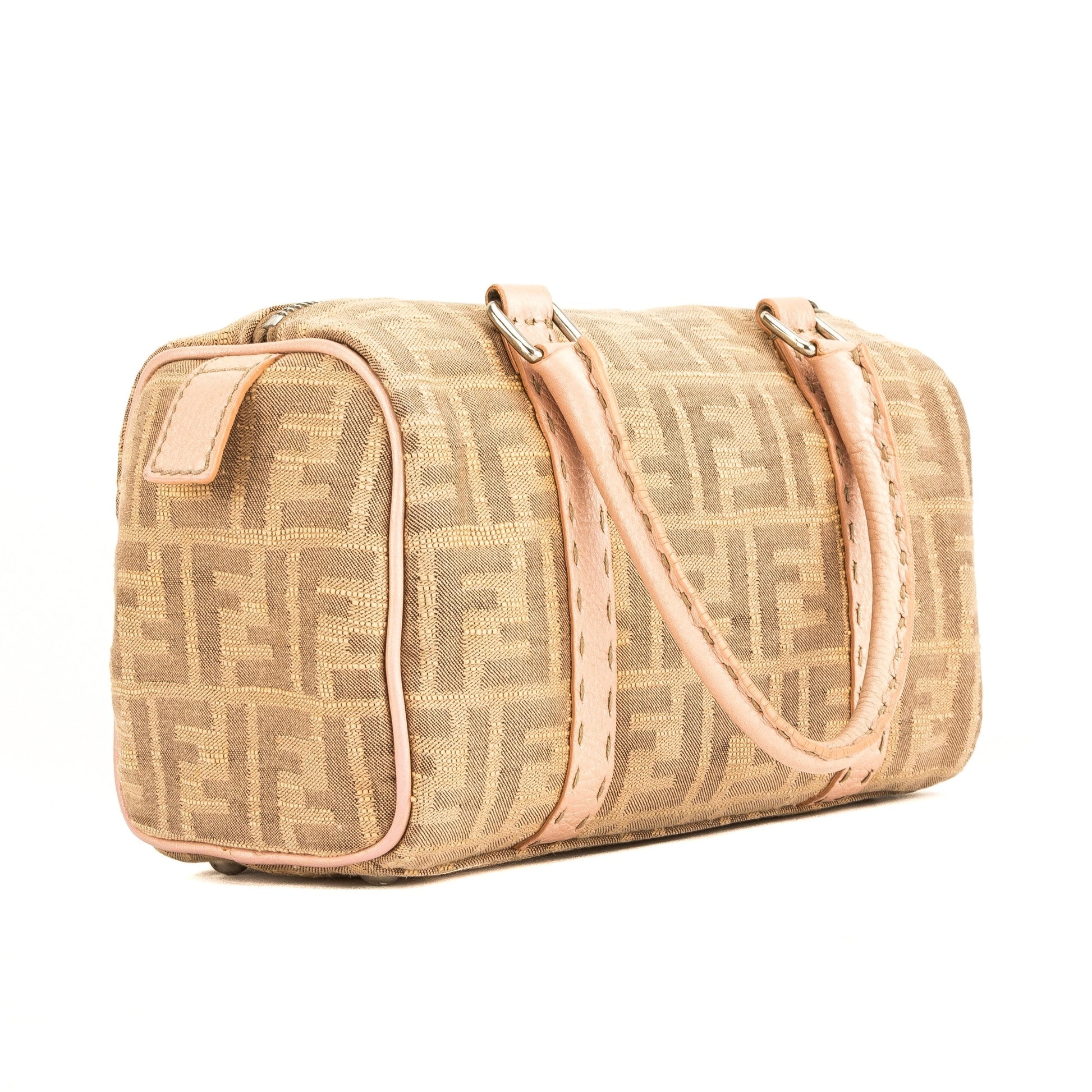 Fendi Pink Selleria Zucca Mini Boston ( )