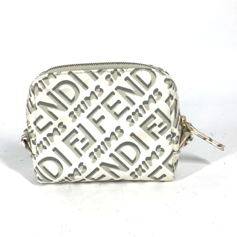 FENDI Pouch 8N0179 Nylon white SKIMS collaboration Skims logo Women