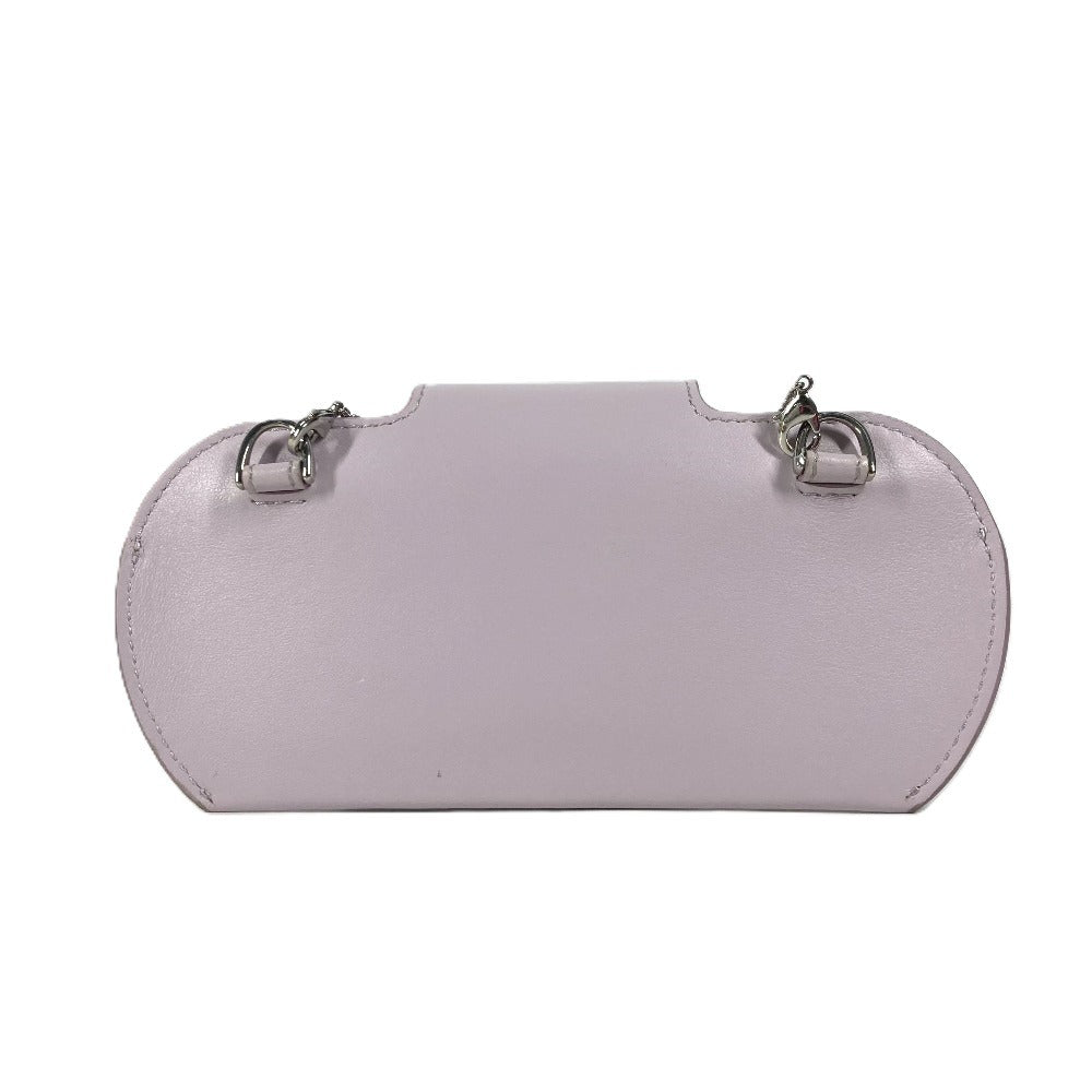 FENDI Pouch 7AS069 leather Light purple Eye Glasses Sunglasses Case FF logo glasses case Women