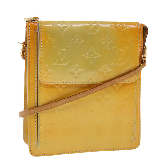 LOUIS VUITTON Monogram Vernis Mott Accessory Pouch Gris M91030 LV Auth 40437