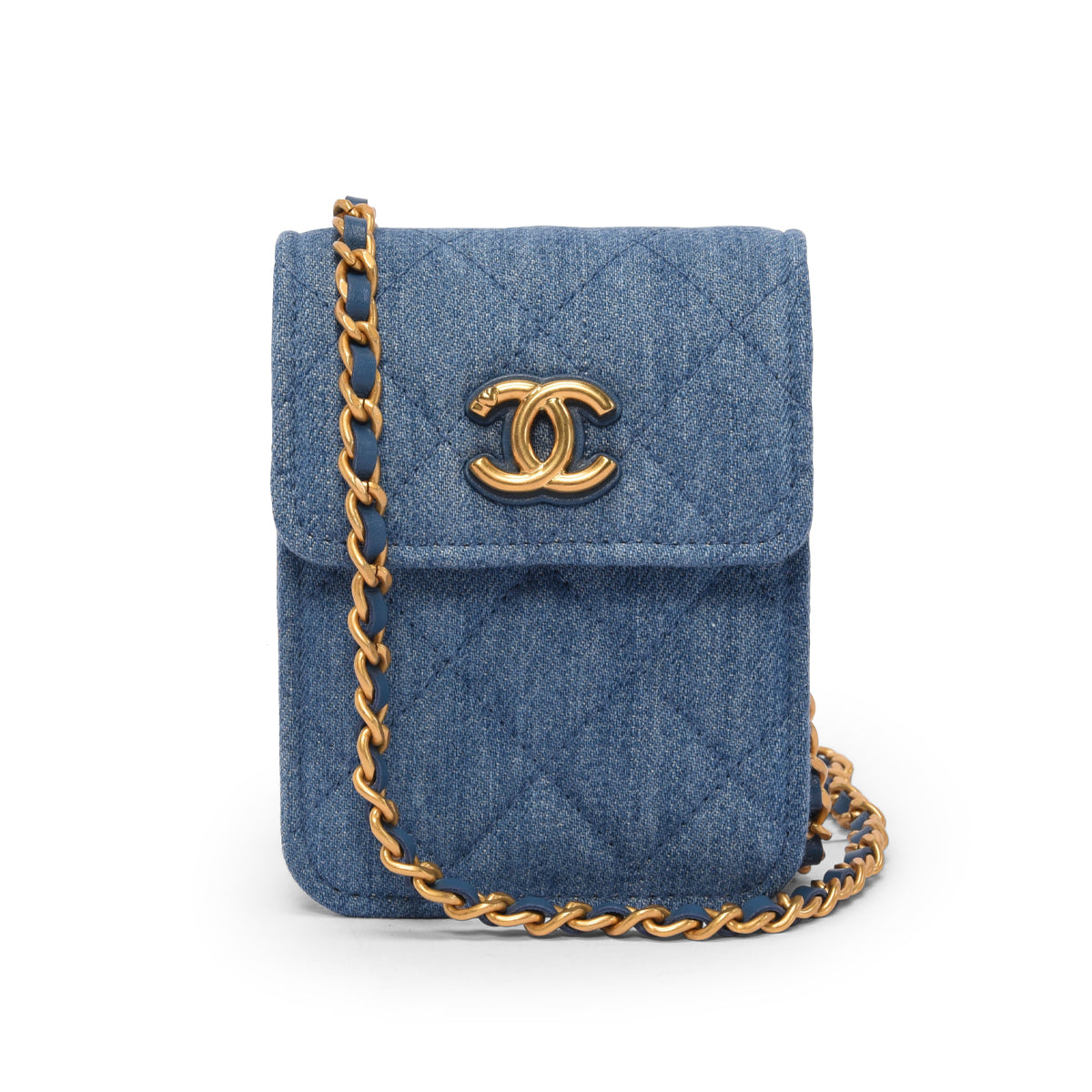 Chanel Blue Quilted Flap Clutch With Flap Bag - Rovelle Bags