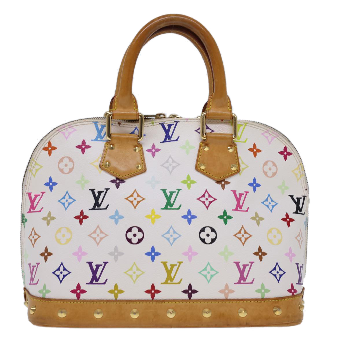 LOUIS VUITTON Monogram Multicolor Alma Hand Bag White M92647 LV 40514A