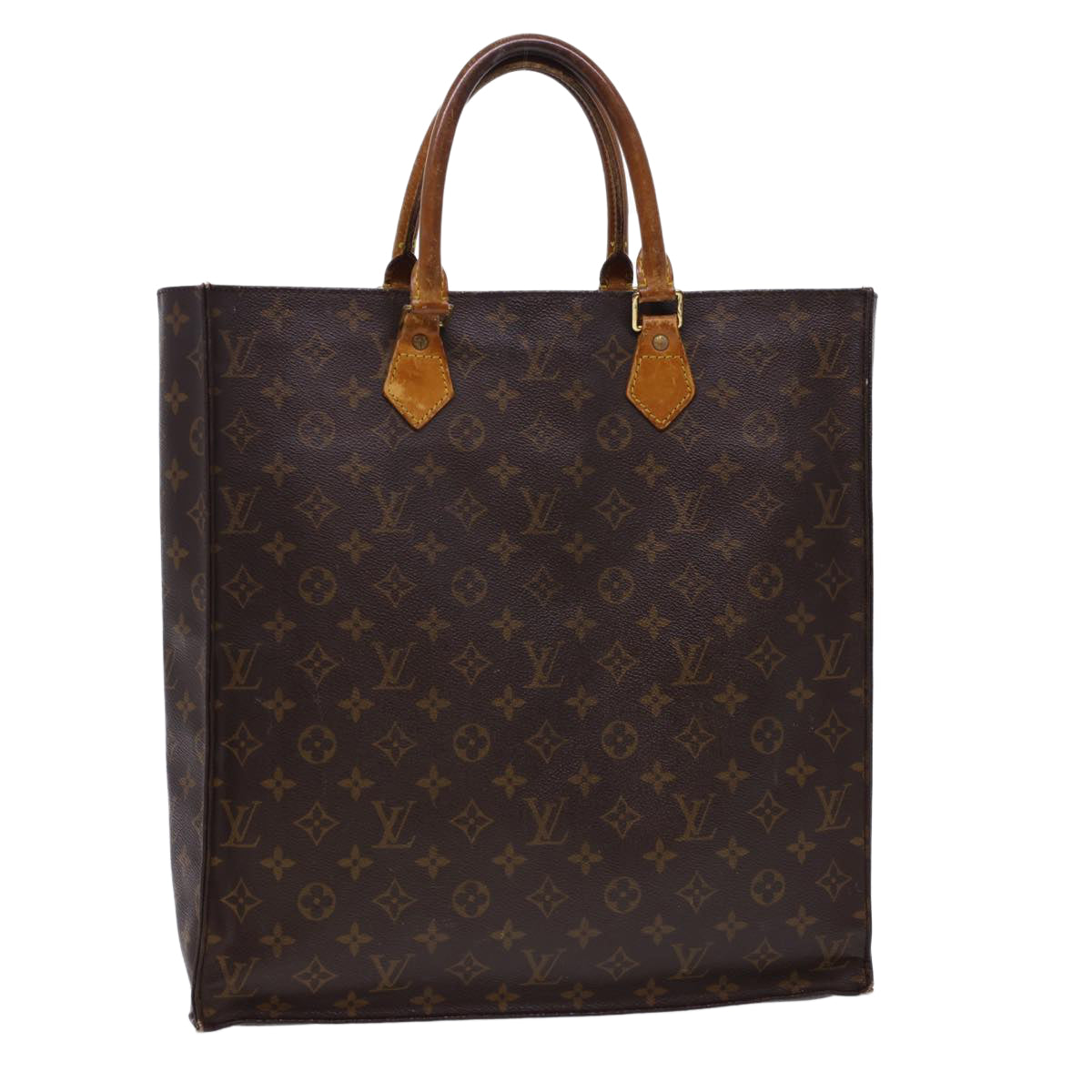 LOUIS VUITTON Monogram Sac Plat Hand Bag M51140 LV 40682