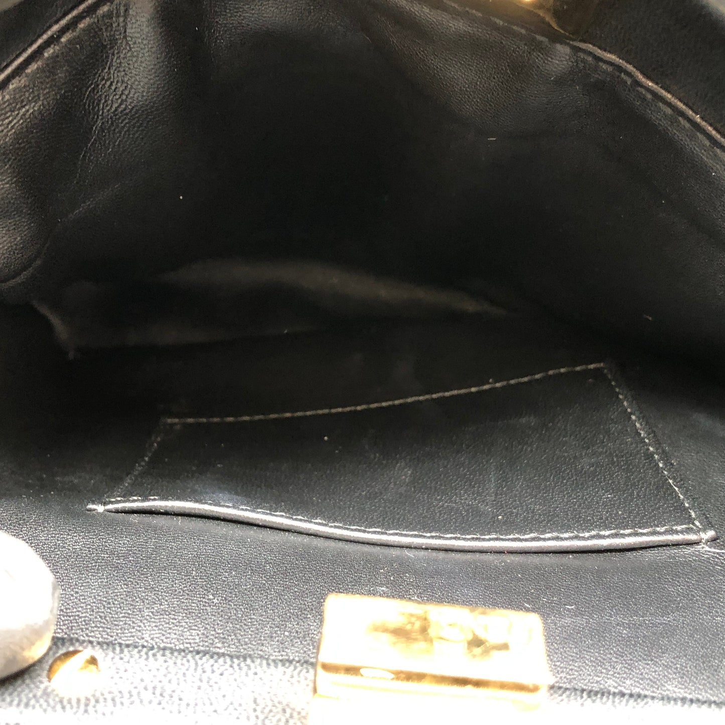 Fendi Mini Black Smooth Leather Peekaboo Handbag