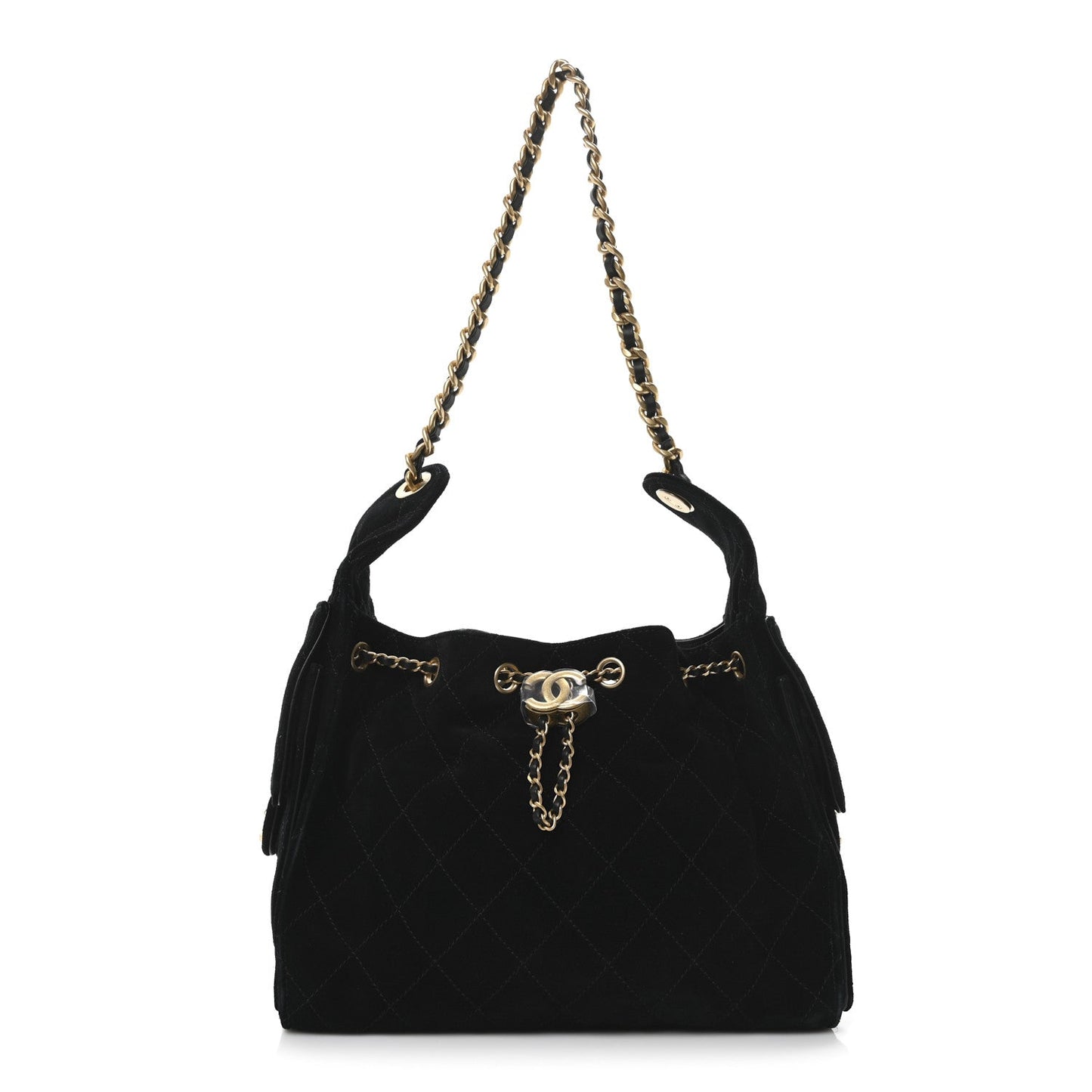 Chanel Suede Quilted Small Chanel 25 Handbag - Rovelle Bags