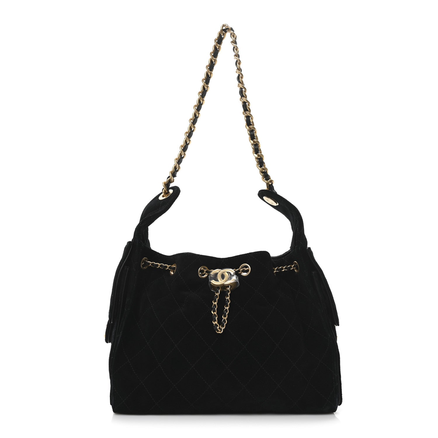 Chanel Suede Quilted Small Chanel 25 Handbag - Rovelle Bags
