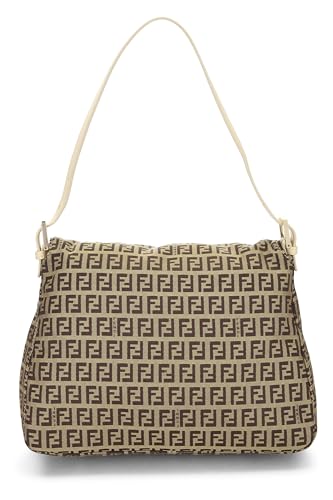 Fendi, White Zucchino Canvas Mama, White