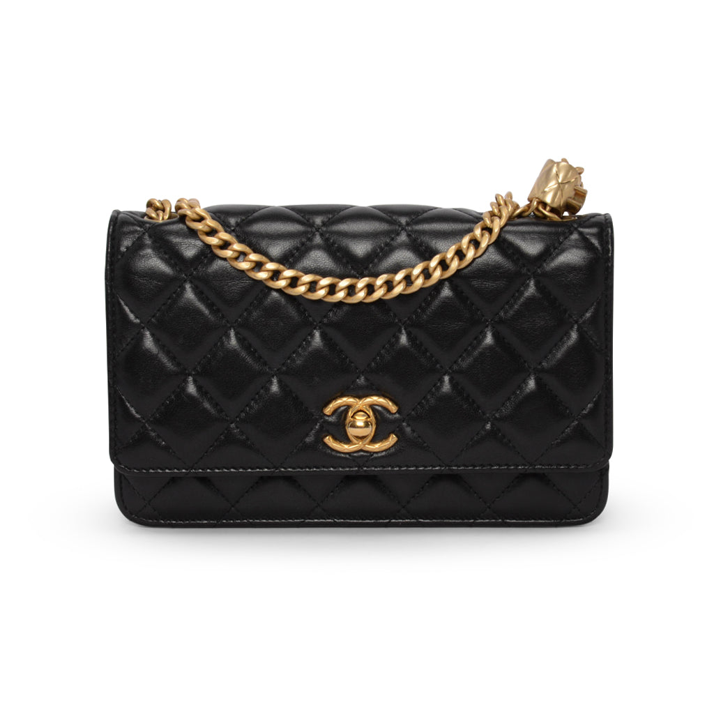 Chanel Black Quilted Lambskin Pillow Crush Crossbody Bag - Rovelle Bags