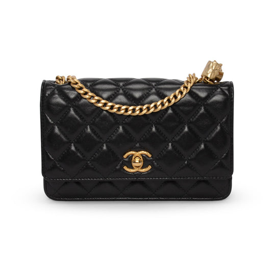 Chanel Black Quilted Lambskin Pillow Crush Crossbody Bag - Rovelle Bags