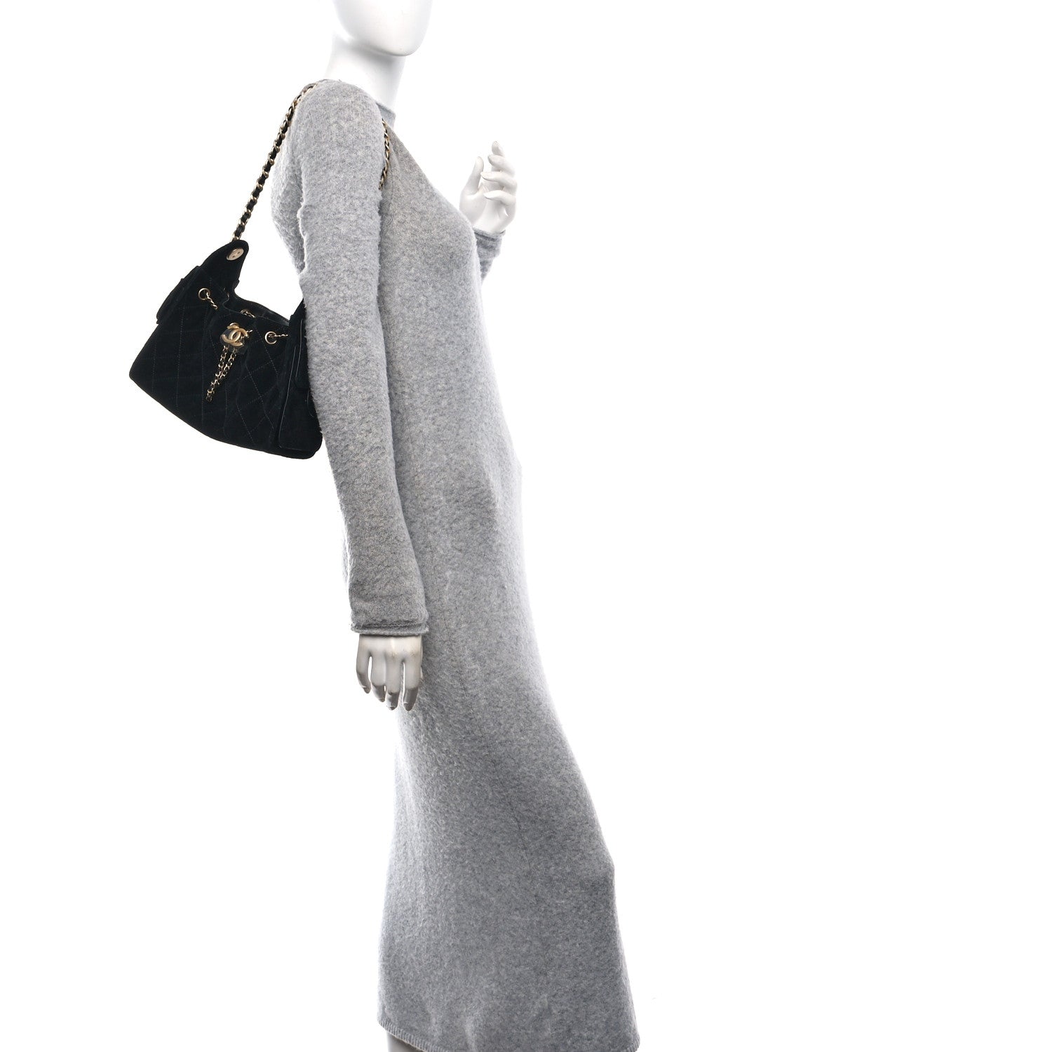 Chanel Suede Quilted Mini Chanel 25 Handbag - Rovelle Bags