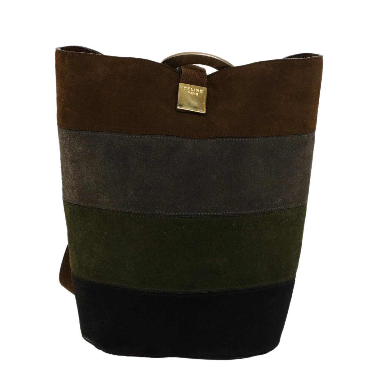 Luxury CELINE Shoulder Bag Suede Brown 43709