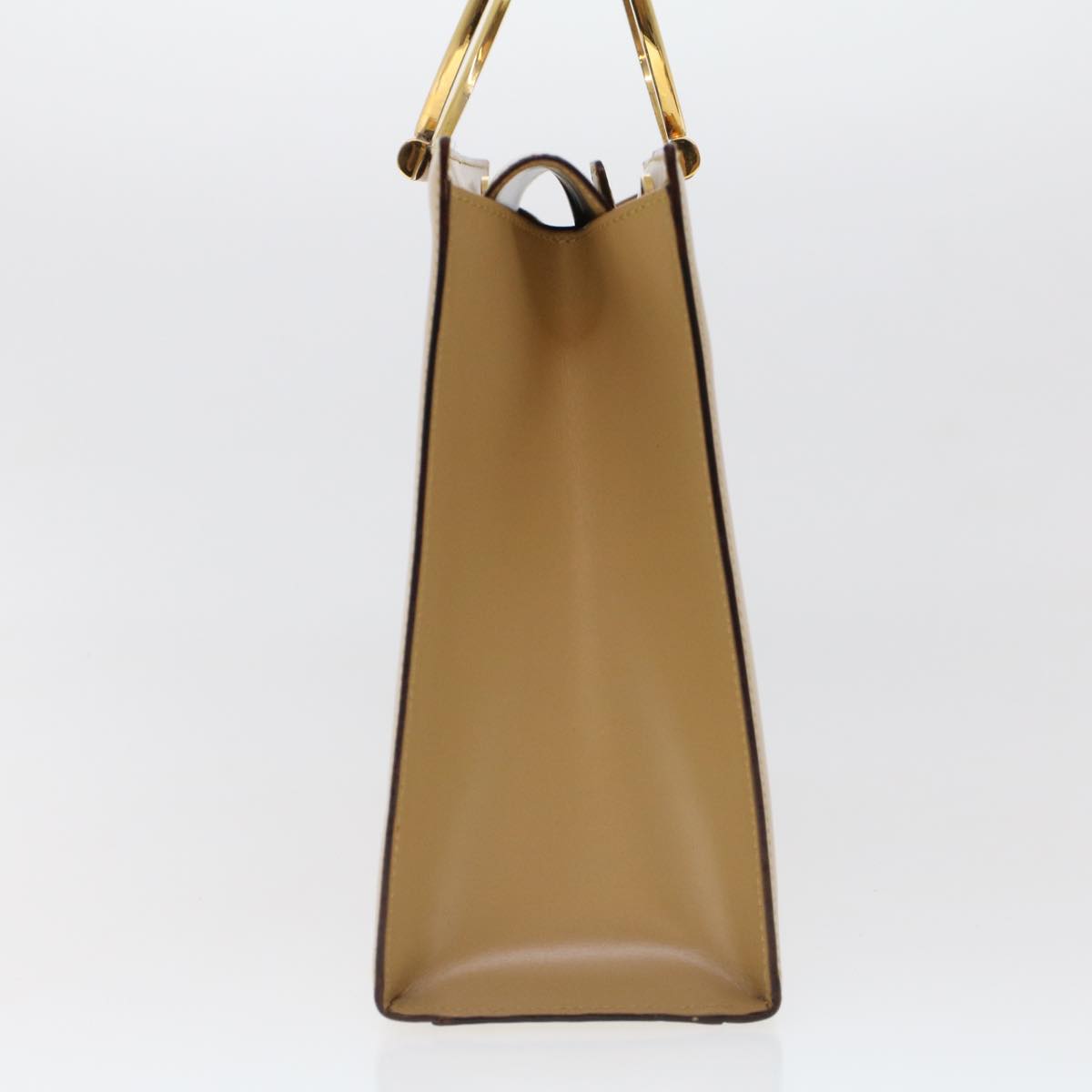 Luxury CELINE Hand Bag Leather 2way Beige 43929