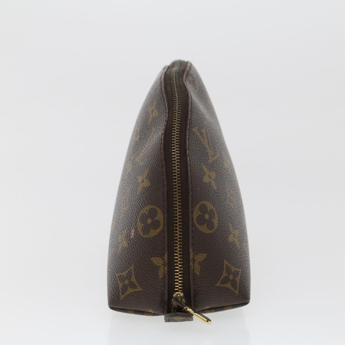 LOUIS VUITTON Monogram Trousse Demi Ronde Cosmetic Pouch M47520 LV Auth 44905