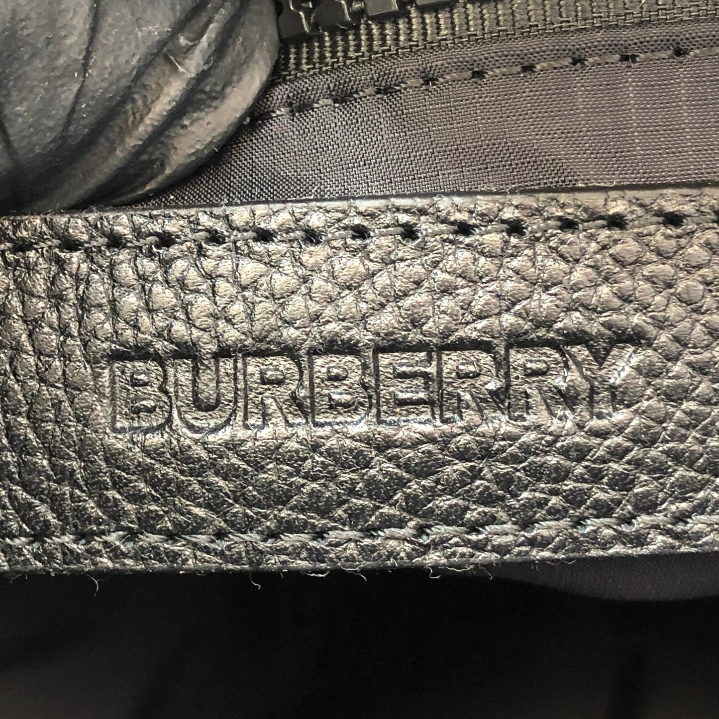 Burberry Check Nylon Leather Trim Backpack Beige