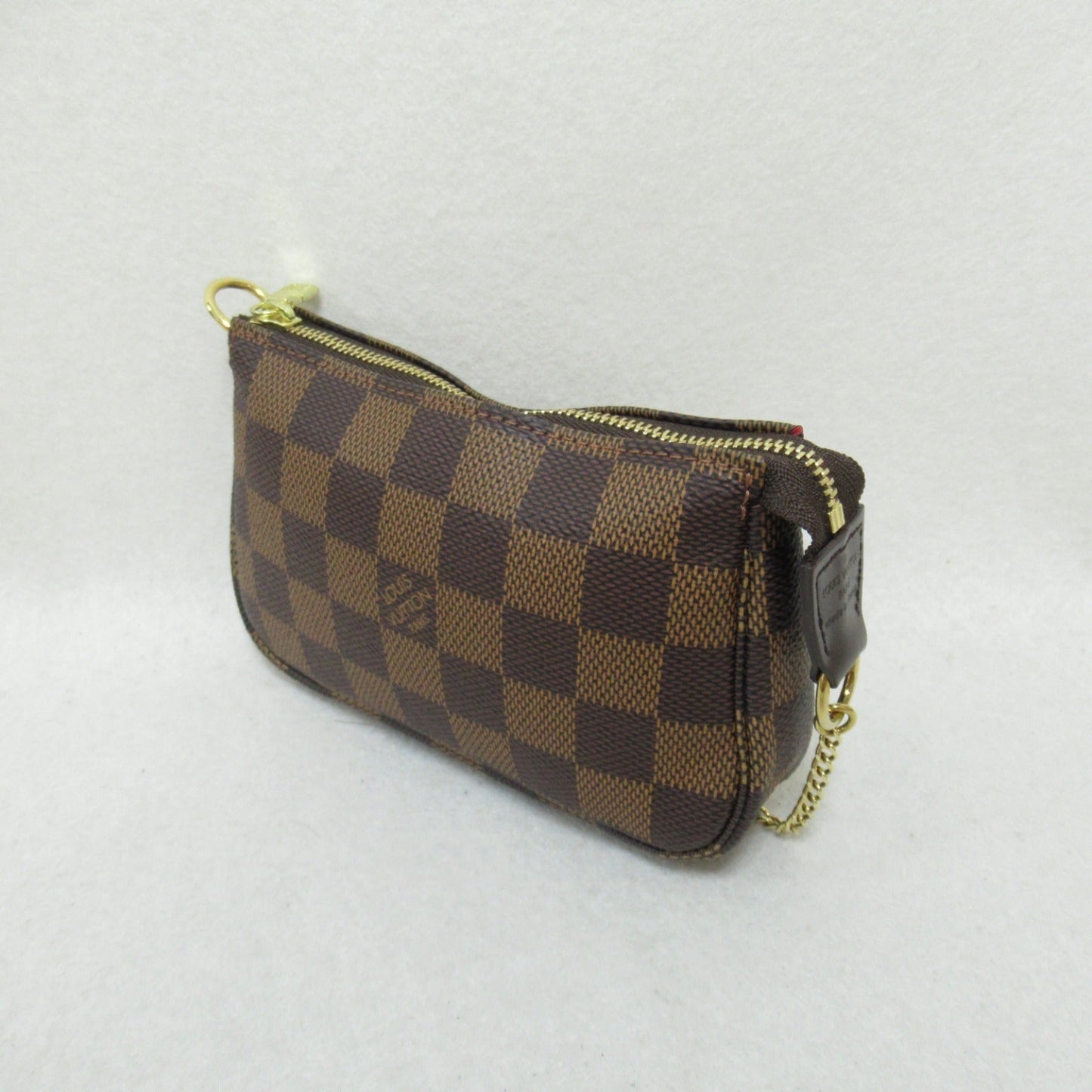 Louis Vuitton Mini Pochette Accessoires Damier Accessoires Pochette Bag PVC Linen Damiere Black N58009