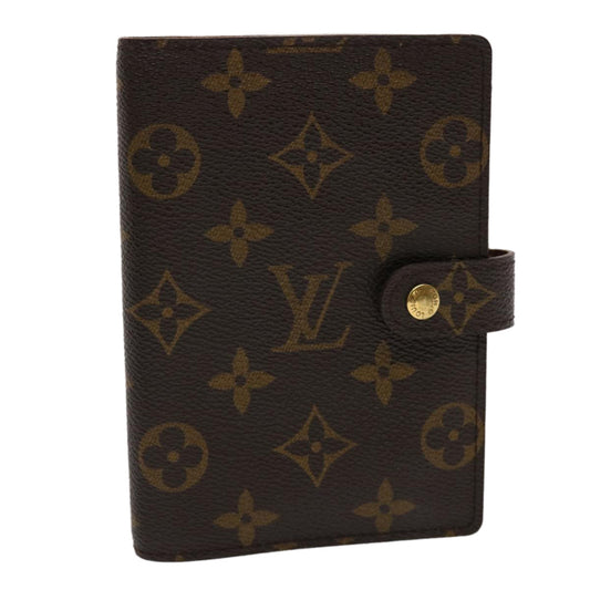 LOUIS VUITTON Monogram Agenda PM Day Planner Cover R20005 LV Auth 46198