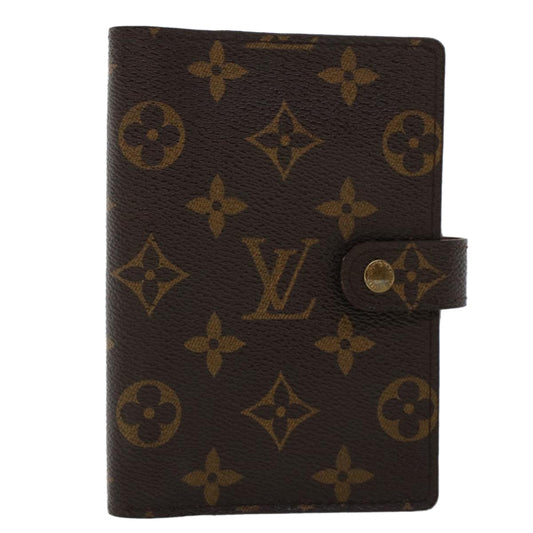 LOUIS VUITTON Monogram Agenda PM Day Planner Cover R20005 LV Auth 46294