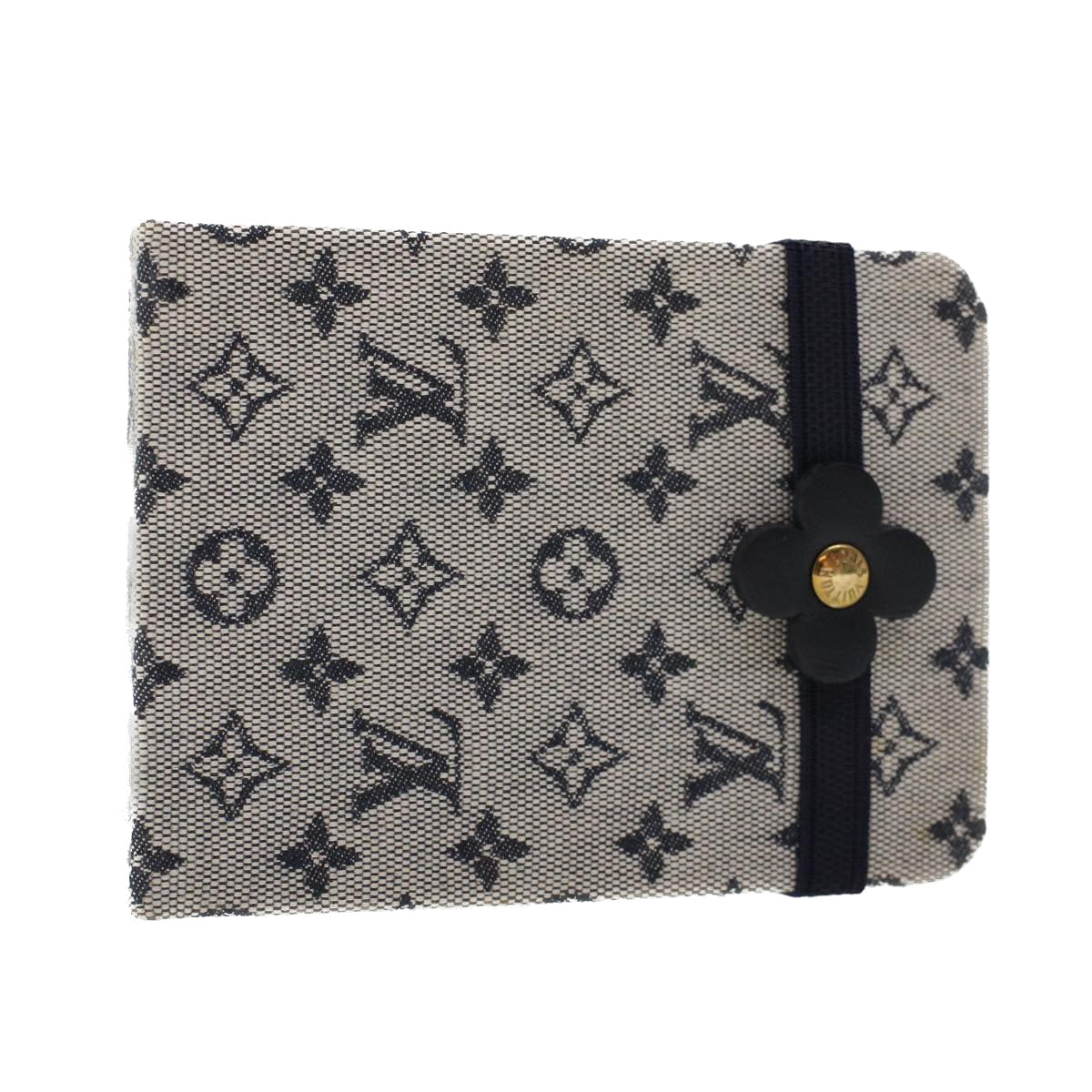 LOUIS VUITTON Monogram Mini Carnet MM Day Planner Cover Blue RR1012 Auth 46341
