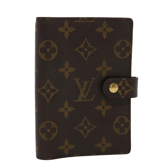 LOUIS VUITTON Monogram Agenda PM Day Planner Cover R20005 LV Auth 46411