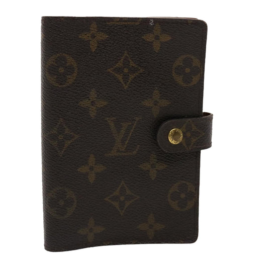 LOUIS VUITTON Monogram Agenda PM Day Planner Cover R20005 LV Auth 46412