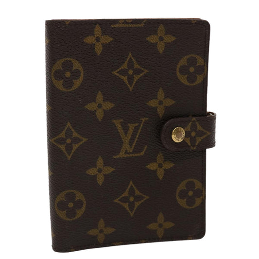 LOUIS VUITTON Monogram Agenda PM Day Planner Cover R20005 LV Auth 46567