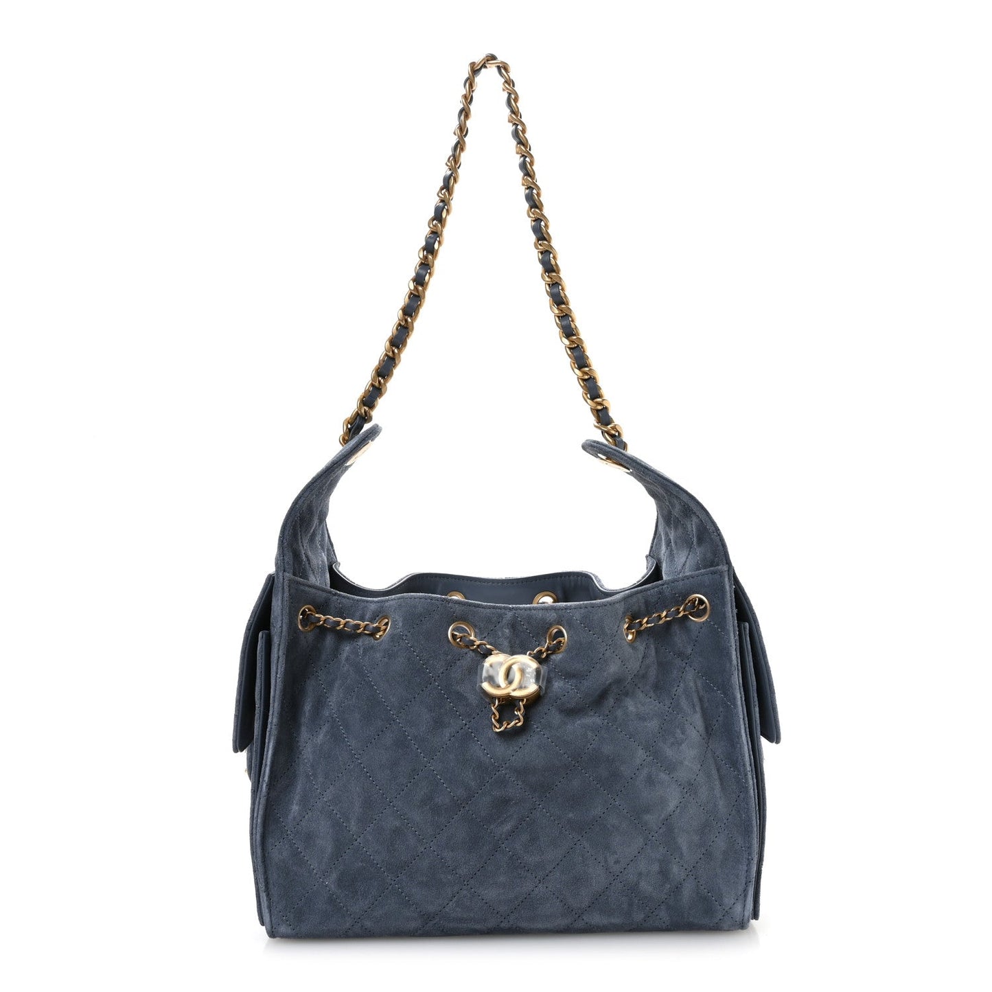 Chanel Suede Quilted Small Chanel 25 Handbag - Rovelle Bags