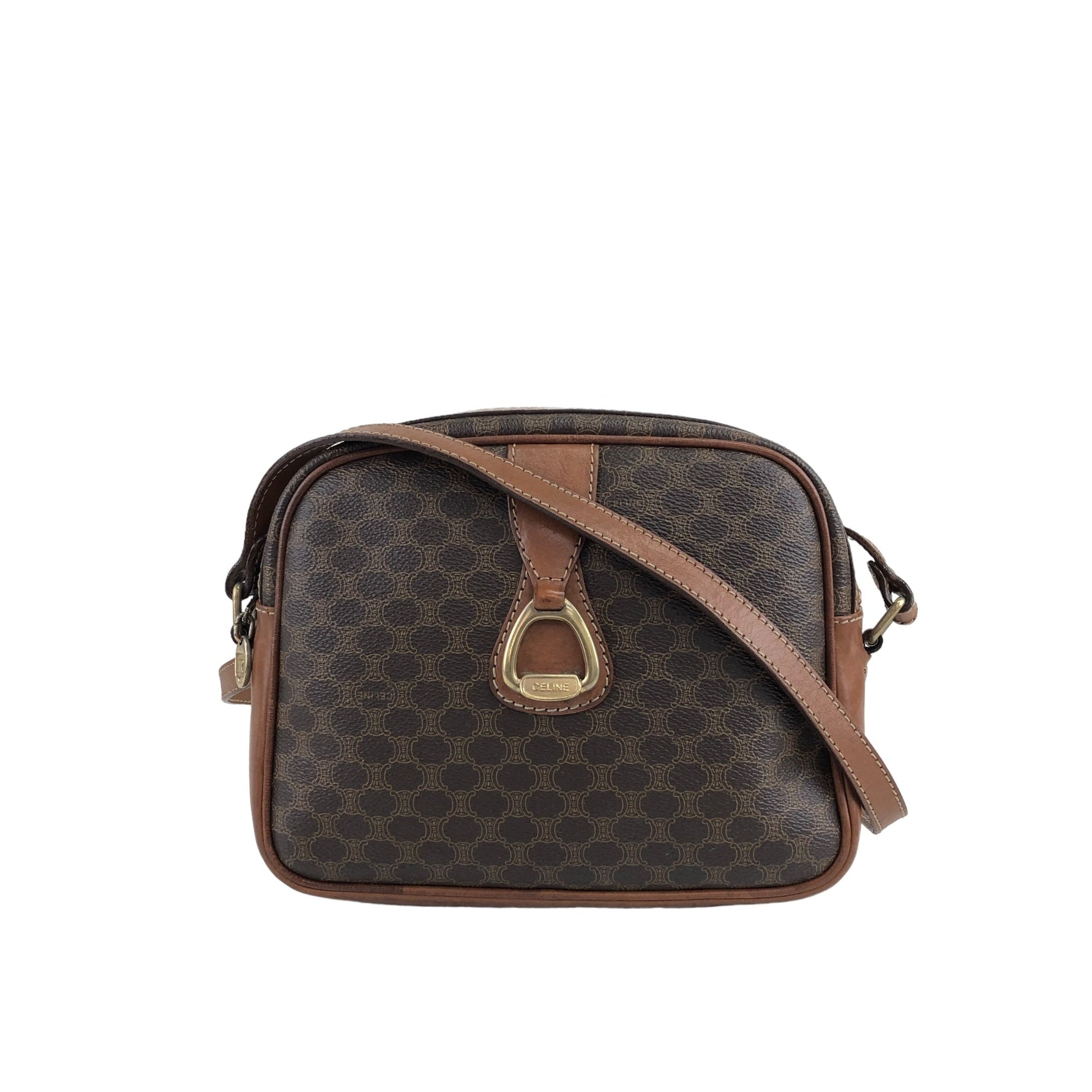 CELINE Macadam Shoulder bag Brown ytzpp5