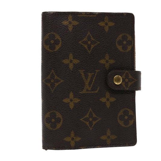 LOUIS VUITTON Monogram Agenda PM Day Planner Cover R20005 LV Auth 47153