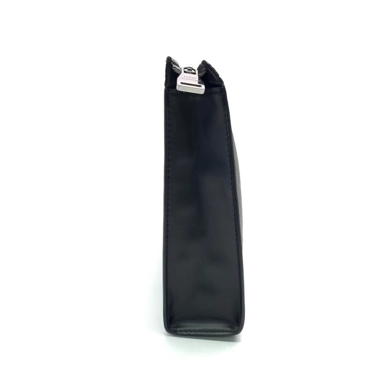 Louis Vuitton Voyage Clutch Black Monogram Men's