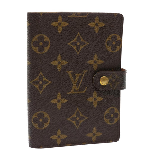 LOUIS VUITTON Monogram Agenda PM Day Planner Cover R20005 LV Auth 47595