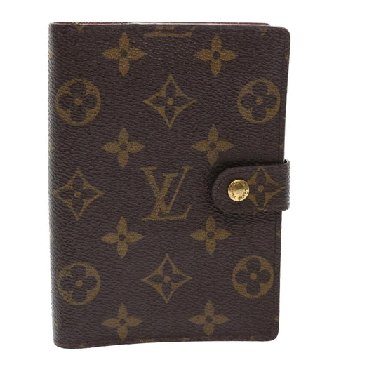 LOUIS VUITTON Monogram Agenda PM Day Planner Cover R20005 LV Auth 47692