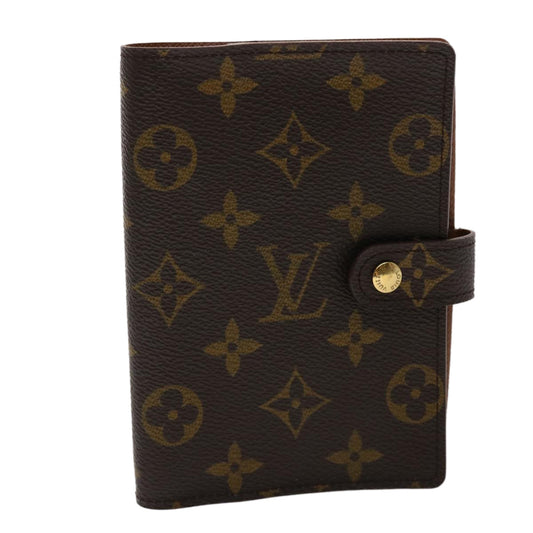LOUIS VUITTON Monogram Agenda PM Day Planner Cover R20005 LV Auth 47748
