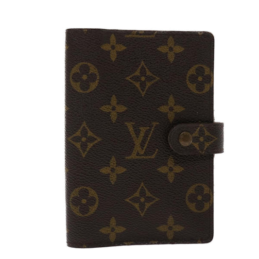 LOUIS VUITTON Monogram Agenda PM Day Planner Cover R20005 LV Auth 47822