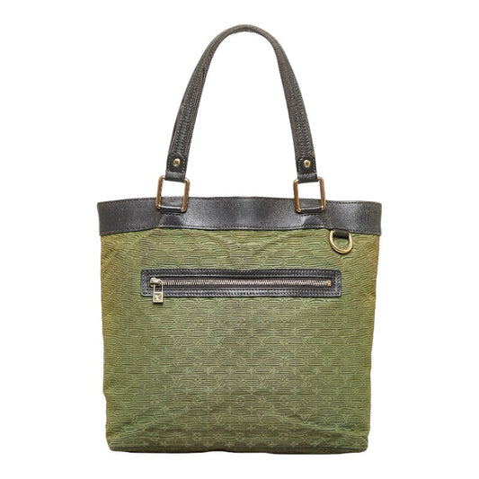 Louis Vuitton Louis Vuitton M92681 Monogram Mini T-Bag Linen/Leather Green Dark Brown T-Bag
