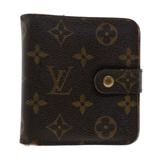 LOUIS VUITTON Monogram Compact Zip Wallet M61667 LV 48893