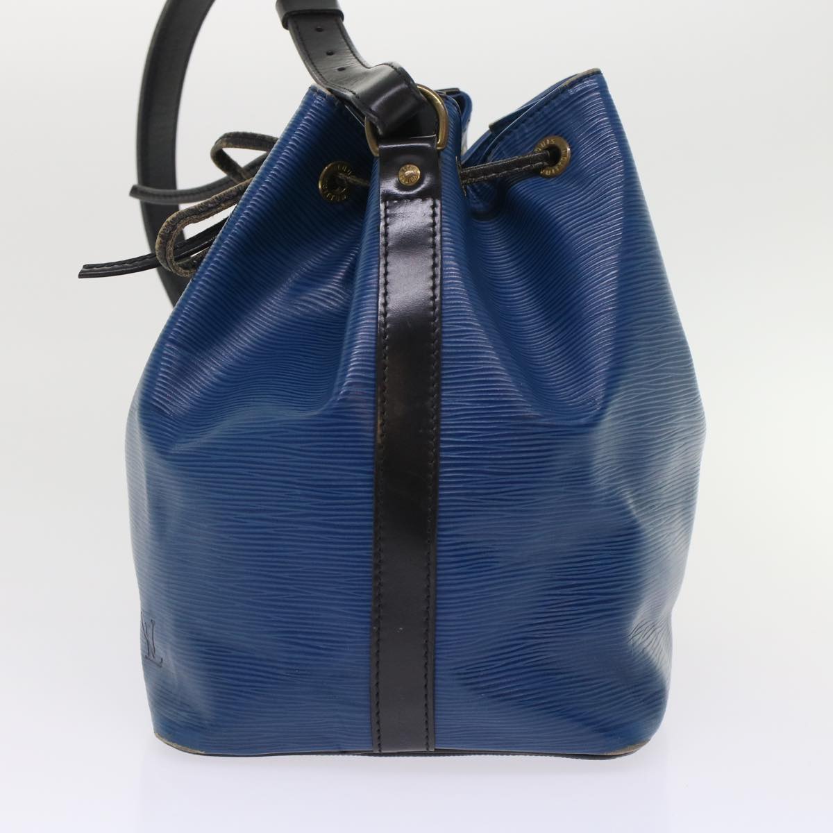 LOUIS VUITTON Epi Petit Noe Shoulder Bag Bicolor Black Blue M44152 48974